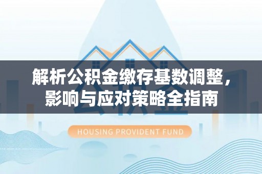 崇州解析公积金缴存基数调整，影响与应对策略全指南