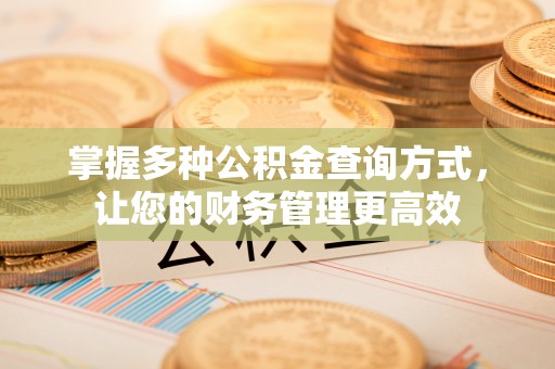 崇州掌握多种公积金查询方式，让您的财务管理更高效