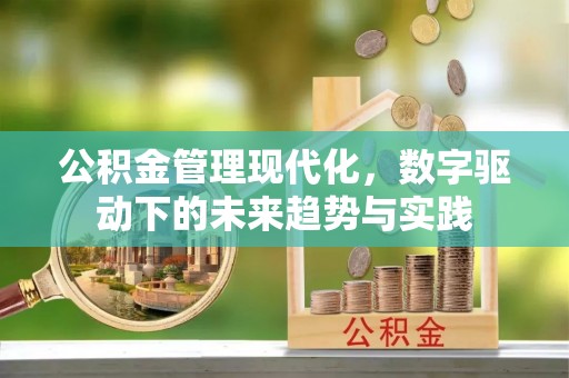 崇州公积金管理现代化，数字驱动下的未来趋势与实践