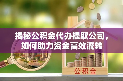 崇州揭秘公积金代办提取公司，如何助力资金高效流转