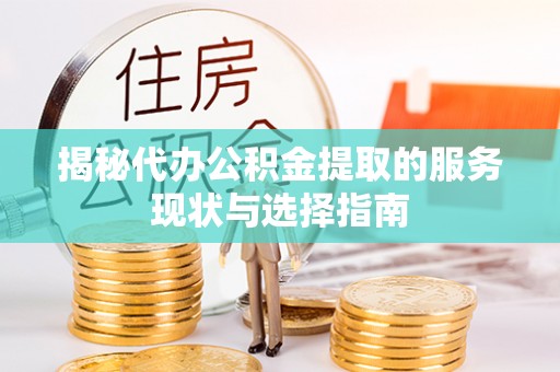 崇州揭秘代办公积金提取的服务现状与选择指南